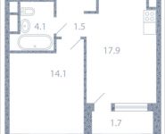 1-комнатная квартира площадью 41.6 кв.м, Новоалексеевская, 16с7 | цена 10 638 160 руб. | www.metrprice.ru