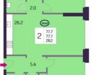 2-комнатная квартира площадью 77.7 кв.м, 3-я Хорошёвская улица, 5к1 | цена 15 151 500 руб. | www.metrprice.ru