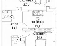 3-комнатная квартира площадью 75 кв.м, Юго-Восточный административный округ, район Лефортово, жилой квартал Символ, к4 | цена 14 254 254 руб. | www.metrprice.ru