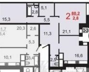 2-комнатная квартира площадью 80 кв.м, Дениса Давыдова ул., 11 | цена 7 500 000 руб. | www.metrprice.ru
