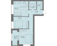 2-комнатная квартира площадью 56 кв.м, 2-й Грайвороновский проезд, 42к3 | цена 9 400 000 руб. | www.metrprice.ru