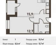 1-комнатная квартира площадью 42.4 кв.м, Головинское ш., 5 | цена 7 716 800 руб. | www.metrprice.ru