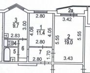 2-комнатная квартира площадью 51 кв.м, Амурская ул., 54 | цена 8 500 000 руб. | www.metrprice.ru