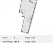 2-комнатная квартира площадью 75.6 кв.м, Береговой пр., ВЛ5 | цена 19 278 000 руб. | www.metrprice.ru