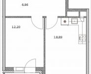 1-комнатная квартира площадью 41.11 кв.м, Лазоревый пр., 3 | цена 7 841 321 руб. | www.metrprice.ru