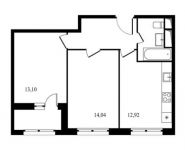 2-комнатная квартира площадью 52.8 кв.м, улица Берзарина, 28Ак1 | цена 9 394 840 руб. | www.metrprice.ru