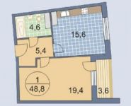 1-комнатная квартира площадью 45 кв.м в ЖК "Московская 21", Московская ул., 21 | цена 5 600 000 руб. | www.metrprice.ru