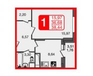 2-комнатная квартира площадью 61.5 кв.м, Богородский мкр, 14 | цена 3 657 465 руб. | www.metrprice.ru