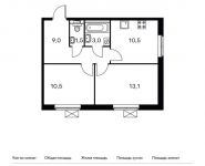 2-комнатная квартира площадью 47.6 кв.м, микрорайон Белая Дача, 4 | цена 5 093 200 руб. | www.metrprice.ru