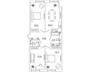 3-комнатная квартира площадью 87.4 кв.м, Рязанский проспект, д.2Б | цена 14 105 748 руб. | www.metrprice.ru