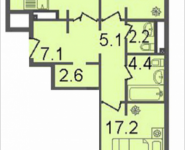 3-комнатная квартира площадью 88.2 кв.м, Серебрякова, 11-13, корп.3 | цена 13 618 080 руб. | www.metrprice.ru