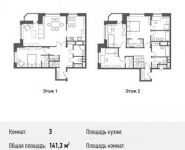 3-комнатная квартира площадью 141.3 кв.м, Барышевская Роща ул., 11 | цена 12 513 670 руб. | www.metrprice.ru