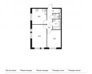 2-комнатная квартира площадью 52.5 кв.м,  | цена 5 549 250 руб. | www.metrprice.ru