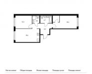 2-комнатная квартира площадью 65.6 кв.м, Сосенское п, Александры Монаховой ул, 96к2 | цена 7 170 080 руб. | www.metrprice.ru