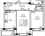 2-комнатная квартира площадью 53 кв.м, Просвещения, 12 | цена 3 117 937 руб. | www.metrprice.ru