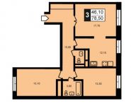 3-комнатная квартира площадью 79.5 кв.м, Барышевская Роща ул. | цена 6 466 530 руб. | www.metrprice.ru