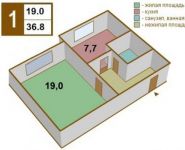 1-комнатная квартира площадью 36.8 кв.м, Венёвская улица, 7 | цена 6 100 000 руб. | www.metrprice.ru