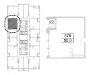 2-комнатная квартира площадью 55 кв.м, Складочная улица , д. 1, корп. С1 | цена 10 063 454 руб. | www.metrprice.ru