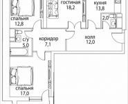 3-комнатная квартира площадью 92 кв.м, Золоторожский Вал, 11, стр. 9, корп.1 | цена 14 277 660 руб. | www.metrprice.ru