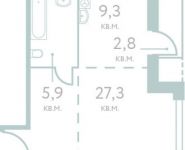 1-комнатная квартира площадью 42.5 кв.м, Мантулинская улица, д.7 | цена 12 155 000 руб. | www.metrprice.ru