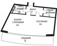 1-комнатная квартира площадью 64 кв.м, Ефремова ул., 10 | цена 60 450 000 руб. | www.metrprice.ru