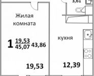 1-комнатная квартира площадью 45 кв.м, Народная ул., 23 | цена 3 182 636 руб. | www.metrprice.ru