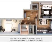 2-комнатная квартира площадью 66 кв.м, Садовая ул., 3 | цена 3 890 943 руб. | www.metrprice.ru