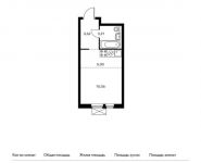 1-комнатная квартира площадью 21.89 кв.м,  | цена 3 301 012 руб. | www.metrprice.ru