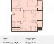 2-комнатная квартира площадью 69 кв.м, Новодмитровская ул., 5А | цена 10 541 820 руб. | www.metrprice.ru