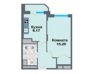 1-комнатная квартира площадью 34.3 кв.м, Рябиновая ул. | цена 2 436 010 руб. | www.metrprice.ru