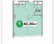 1-комнатная квартира площадью 42.3 кв.м, Нахимовский проспект | цена 4 865 584 руб. | www.metrprice.ru