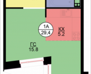 1-комнатная квартира площадью 38.8 кв.м, Некрасова, 6 | цена 2 910 000 руб. | www.metrprice.ru