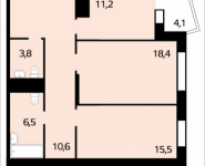 2-комнатная квартира площадью 73.4 кв.м, Триумфальная, корп.27 | цена 5 505 000 руб. | www.metrprice.ru