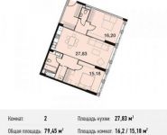 2-комнатная квартира площадью 79.5 кв.м, улица Василия Ботылёва, 6 | цена 19 594 839 руб. | www.metrprice.ru