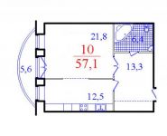 1-комнатная квартира площадью 0 кв.м, Береговая ул., 5 | цена 4 603 000 руб. | www.metrprice.ru