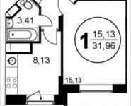 1-комнатная квартира площадью 31 кв.м, улица Просвещения, 11к1 | цена 2 237 900 руб. | www.metrprice.ru