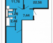 2-комнатная квартира площадью 61.42 кв.м, Сиреневый бульвар, корп.2А | цена 4 944 310 руб. | www.metrprice.ru
