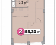 2-комнатная квартира площадью 55.2 кв.м, Нахимовский проспект | цена 6 507 967 руб. | www.metrprice.ru