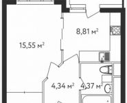 1-комнатная квартира площадью 34 кв.м, Вешняковская ул., 1 | цена 6 090 000 руб. | www.metrprice.ru