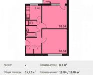 2-комнатная квартира площадью 65.7 кв.м, Чехова ул. | цена 3 720 320 руб. | www.metrprice.ru