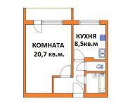 1-комнатная квартира площадью 40 кв.м, Фруктовая ул., 5К2 | цена 6 300 000 руб. | www.metrprice.ru