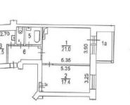 2-комнатная квартира площадью 56.7 кв.м, Долгоруковская ул., 5 | цена 18 900 000 руб. | www.metrprice.ru