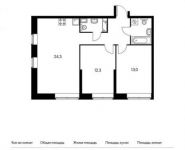 2-комнатная квартира площадью 63.3 кв.м, Варшавское ш., 141К2 | цена 10 805 310 руб. | www.metrprice.ru