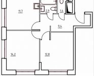 2-комнатная квартира площадью 52.4 кв.м, 1-й Грайвороновский пр, 1 стр 1 | цена 6 597 160 руб. | www.metrprice.ru