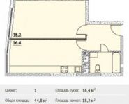 1-комнатная квартира площадью 44 кв.м, Хлебозаводская ул., 20 | цена 2 307 200 руб. | www.metrprice.ru