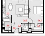 2-комнатная квартира площадью 53.12 кв.м, Ленинградский проспект, 15с28 | цена 15 288 000 руб. | www.metrprice.ru