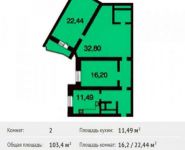 2-комнатная квартира площадью 103.4 кв.м, Красногорский бул., 18 | цена 8 272 000 руб. | www.metrprice.ru