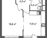 1-комнатная квартира площадью 38.9 кв.м, Вешняковская улица, д.18Г | цена 5 990 600 руб. | www.metrprice.ru