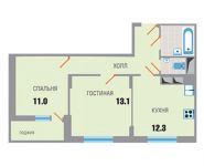 2-комнатная квартира площадью 51.3 кв.м, Рупасовский 2-й пер., 3 | цена 3 462 750 руб. | www.metrprice.ru