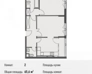 2-комнатная квартира площадью 65.6 кв.м, Ивановская ул., 1 | цена 5 576 000 руб. | www.metrprice.ru